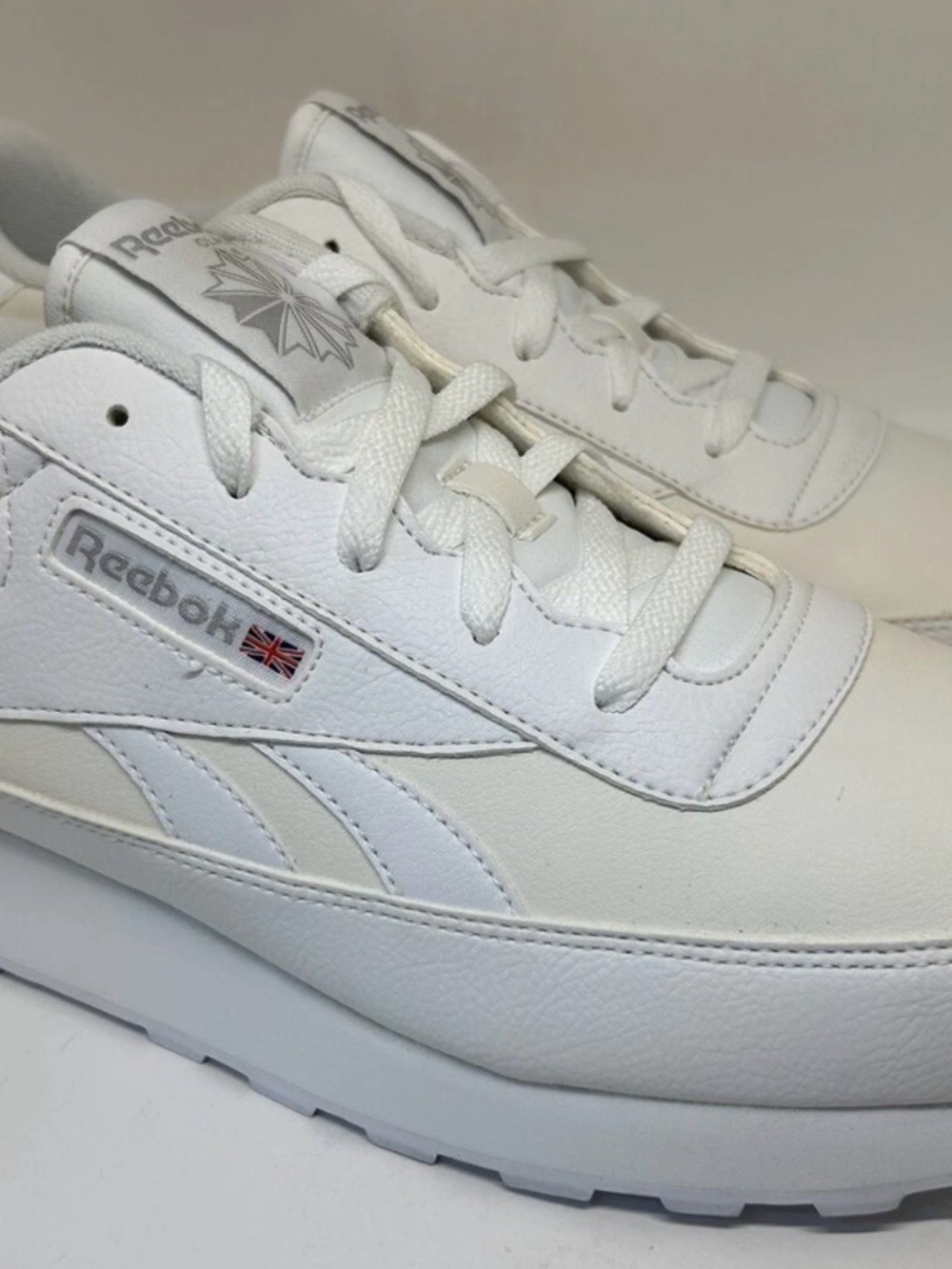 Reebok Classic Renaissance White/Steel Leather Low-Top Sneakers